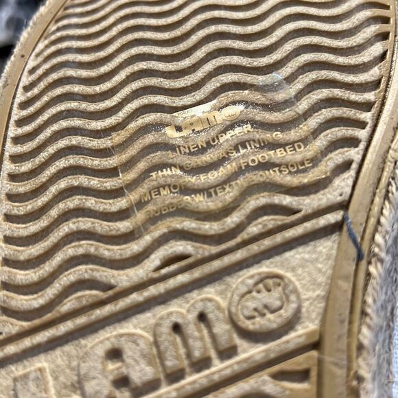 Lam White Lace Up Linen Espadrilles Womens US 11W - Picture 7 of 8